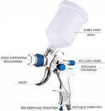 PISTOLET LAKIERNICZY NATRYSKOWY HVLP CYKLON 600ml 4X DYSZA 1.3 1.4 1.7 2.0n - obrazek 3
